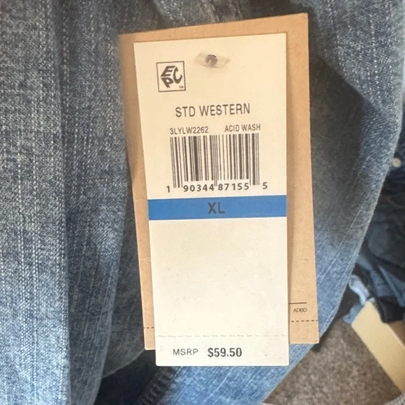 Levi's Washed Blue Denim Shirt Jacket - Picture 5 of 5